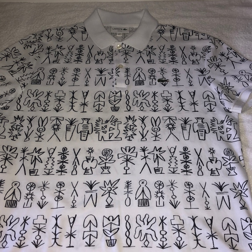 lacoste slimfit Egypt print polo